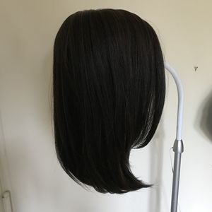 Dark Brown (w. Honey highlights) Synthetic Wig